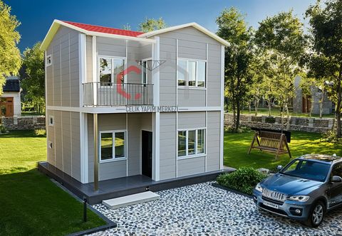 Çelik Yapım Merkezi 2+1 Çift Katlı Prefabrik Ev 82 m2