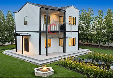 Çelik Yapım Merkezi 2+1 Çift Katlı Prefabrik Ev 92 m2