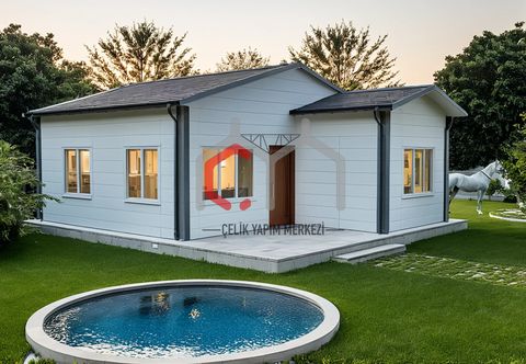 Çelik Yapım Merkezi 2+1 Tek Katlı Prefabrik Ev 49 m2