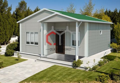Çelik Yapım Merkezi 2+1 Tek Katlı Prefabrik Ev 53 m2