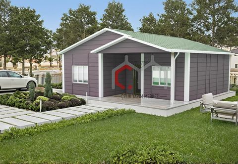 Çelik Yapım Merkezi 2+1 Tek Katlı Prefabrik Ev 84 m2
