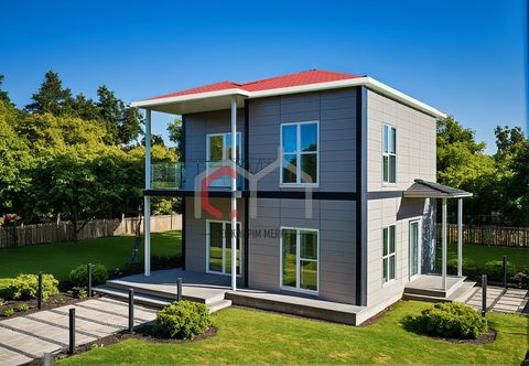 Çelik Yapım Merkezi 3+1 Çift Katlı Prefabrik Ev 118 m2