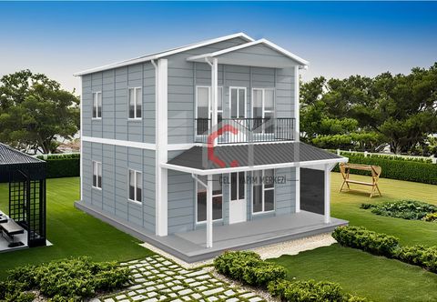 Çelik Yapım Merkezi 3+1 Çift Katlı Prefabrik Ev 120 m2