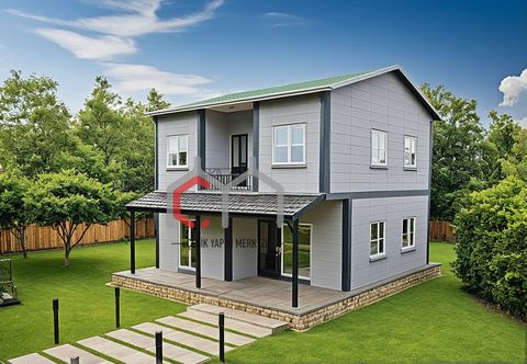 Çelik Yapım Merkezi 3+1 Çift Katlı Prefabrik Ev 131 m2