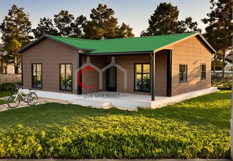 Çelik Yapım Merkezi 3+1 Tek Katlı Prefabrik Ev 117 m2