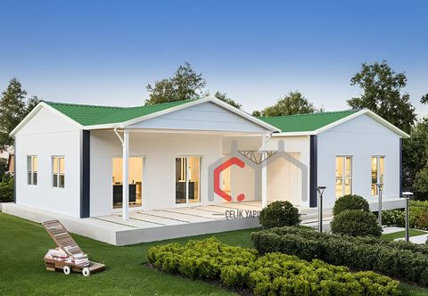 Çelik Yapım Merkezi 3+1 Tek Katlı Prefabrik Ev 123 m2