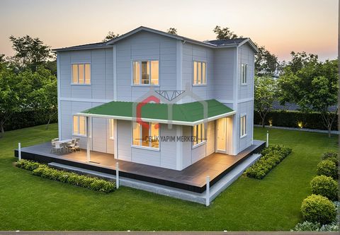 Çelik Yapım Merkezi 4+1 Çift Katlı Prefabrik Ev 142 m2