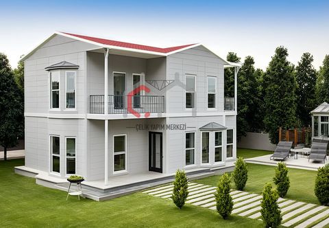 Çelik Yapım Merkezi 4+1 Çift Katlı Prefabrik Ev 155 m2