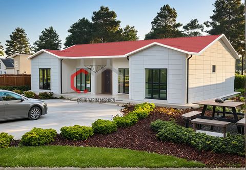 Çelik Yapım Merkezi 4+1 Tek Katlı Prefabrik Ev 129 m2