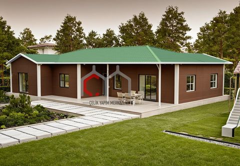Çelik Yapım Merkezi 4+1 Tek Katlı Prefabrik Ev 166 m2
