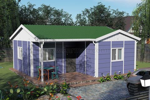 Karmod Prefabrik 51 m2 2+1 Prefabrik Ev Model İznik