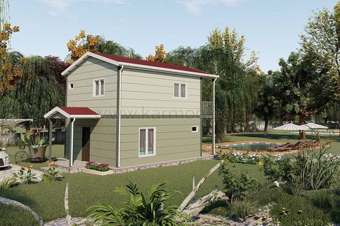 Karmod Prefabrik 92 m2 Çift Katlı Çelik Ev 3+1