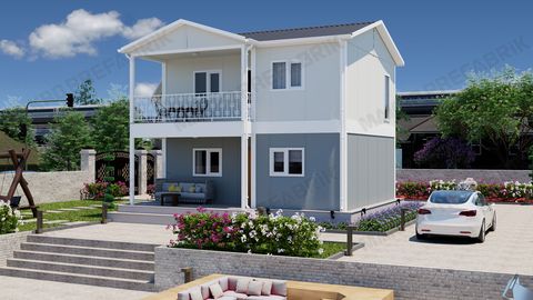 Makro Prefabrik İki Katlı Prefabrik Ev Fiyatı 108 m2
