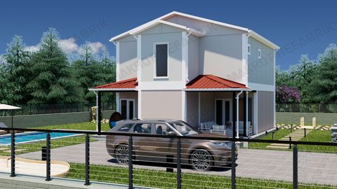 Makro Prefabrik İki Katlı Prefabrik Ev Fiyatı 140 m2