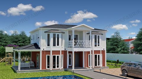 Makro Prefabrik İki Katlı Prefabrik Ev Fiyatı 169 m2