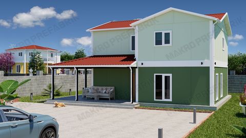 Makro Prefabrik İki Katlı Prefabrik Ev Fiyatı 182 m2