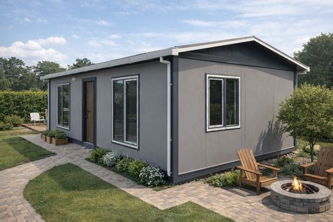 Onay Prefabrik Konteyner 36 m2 1+1 Betopan Kaplama Ev Konteyner