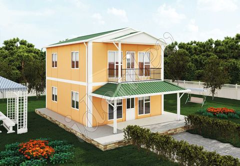 Prefabrik Evim Ekonomik 122m2 Dubleks Prefabrik Ev (IMPEC1220)