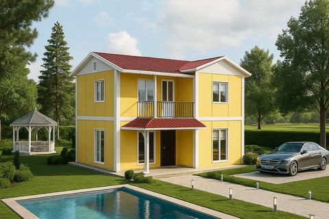 Prefabriko 100 m2 Dubleks Prefabrik Ev