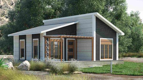 Prefabrikten Tek Katlı Hafif Çelik Ev 49 m2