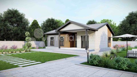 Prefabrikten 105 m2 Tek Katlı Çelik Ev (THC_03)